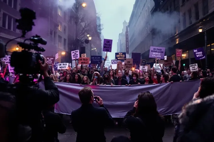某剧组拖欠群演工资，工作人员集体讨薪